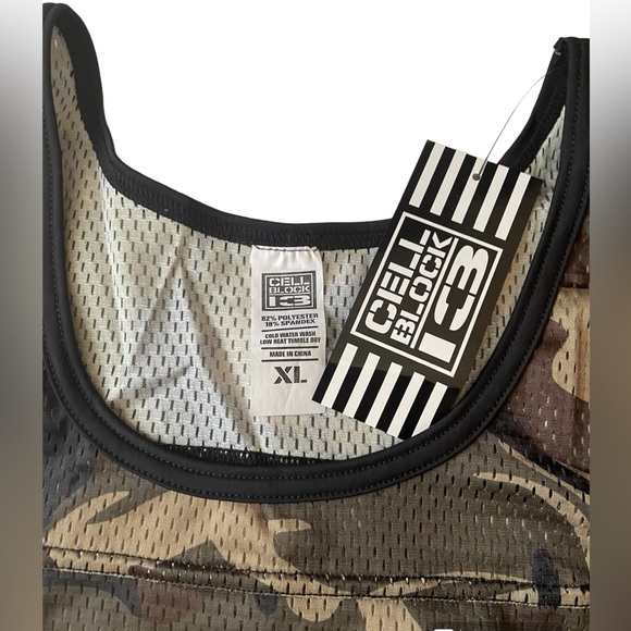 NWT CELLBLOCK 13 FOXHOLE CAMO MESH TANK TOP - Picture 7 of 7